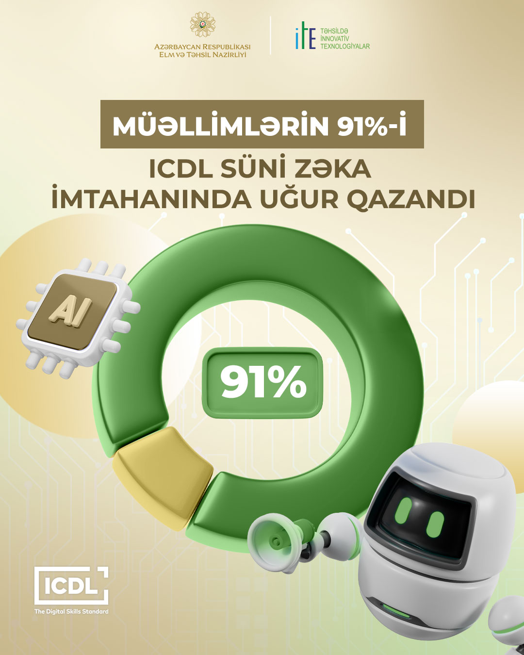 Müəllimlərin 91%-i beynəlxalq sertifikat qazandı!
